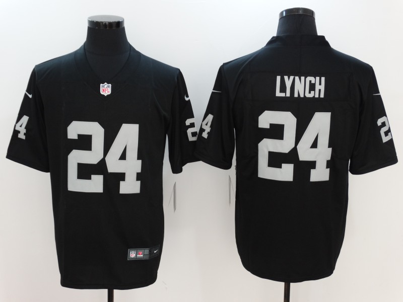 Men's Las Vegas Raiders Marshawn Lynch #24 Black Jersey